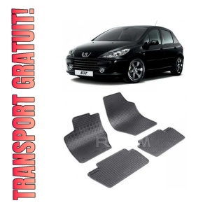 Set 4 covorase Citroen C4 2004-2010, din cauciuc 100%, compatibile cu autoturismul CITROEN C4