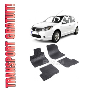 Set 4 covorase Dacia Logan Mcv 5M 2007-2013, din cauciuc 100%, compatibile cu autoturismul DACIA Logan