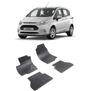 Set 4 covorase Ford B-Max 2012-2017, din cauciuc 100%, compatibile cu autoturismul FORD B-Max v1986