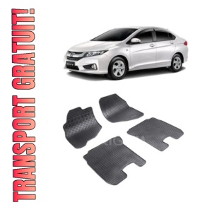 Set 4 covorase Honda City 2006-2008, din cauciuc 100%, compatibile cu autoturismul HONDA City