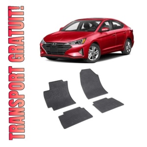 Set 4 covorase Hyundai Elantra 2016-2020, din cauciuc 100%, compatibile cu autoturismul HYUNDAI Elantra