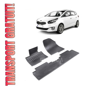Set 4 covorase Kia Carens 5M 2013-2019, din cauciuc 100%, compatibile cu autoturismul KIA Carens