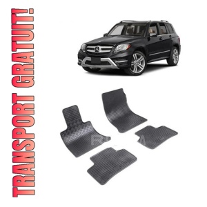 Set 4 covorase Mercedes Glk 2009-2015, din cauciuc 100%, compatibile cu autoturismul MERCEDES GLK