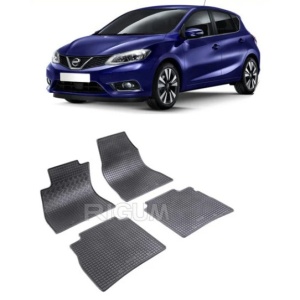 Set 4 covorase Nissan Pulsar 2014-2018, din cauciuc 100%, compatibile cu autoturismul NISSAN Pulsar v5339