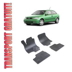 Set 4 covorase Opel Astra G 1998-2009, din cauciuc 100%, compatibile cu autoturismul OPEL Astra