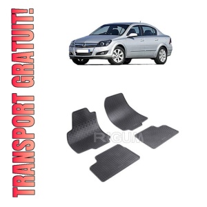 Set 4 covorase Opel Astra H 2005-2014, din cauciuc 100%, compatibile cu autoturismul OPEL Astra