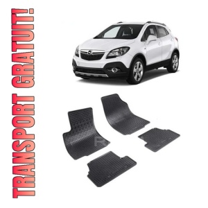 Set 4 covorase Opel Mokka 2012-2019, din cauciuc 100%, compatibile cu autoturismul OPEL Mokka
