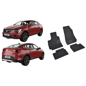 Set 4 covorase Renault Arkana Hybrid 2021-prezent, din cauciuc 100%, compatibile cu autoturismul RENAULT Arkana v3172
