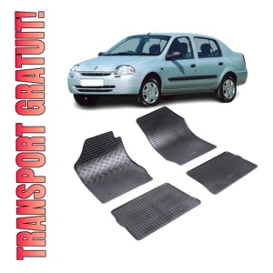 Set 4 covorase Renault Thalia I 2000-2008, din cauciuc 100%, compatibile cu autoturismul RENAULT Thalia