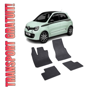 Set 4 covorase Renault Twingo 2015-prezent, din cauciuc 100%, compatibile cu autoturismul RENAULT Twingo