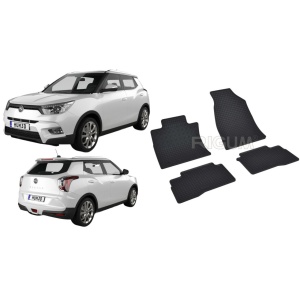Set 4 covorase Ssangyong/Kgm Tivoli 2015-2025-prezent, din cauciuc 100%, compatibile cu autoturismul SSANGYONG/KGM Tivoli v5471