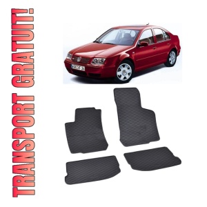 Set 4 covorase Volkswagen Bora 1998-2005, din cauciuc 100%, compatibile cu autoturismul Volkswagen Bora
