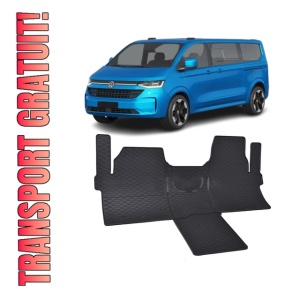 Set 4 covorase Volkswagen T7 Caravelle 2 Locuri 2025-prezent, din cauciuc 100%, compatibile cu autoturismul Volkswagen T7
