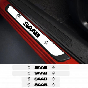 Set 4 protectii praguri auto, autoadezive Saab si breloc Succes, accesorii pentru autoturismul tau - masina v247155