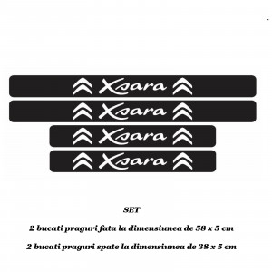 Set 4 protectii praguri auto autoadezive Xsara si breloc Succes, accesorii pentru autoturismul tau - masina v248341