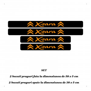 Set 4 protectii praguri auto autoadezive Xsara si breloc Succes, accesorii pentru autoturismul tau - masina v248345