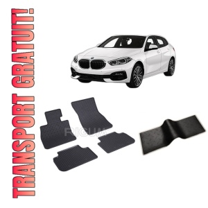 Set 5 covorase BMW SERIA 1 F40 din 09.2019-PREZENT, cu covoras tunel median, CAROSERIE HATCHBACK, Presuri cauciuc 100%, compatibil cu autoturismul BMW SERIA 1 F40, Rigum