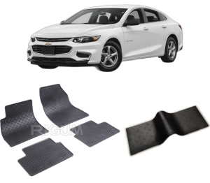 Set 5 covorase CHEVROLET MALIBU din 07.2012-2015, cu covoras tunel median, CAROSERIE SEDAN, Presuri cauciuc 100%, compatibil cu autoturismul CHEVROLET MALIBU, Rigum - Img 2