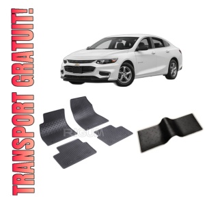 Set 5 covorase CHEVROLET MALIBU din 07.2012-2015, cu covoras tunel median, CAROSERIE SEDAN, Presuri cauciuc 100%, compatibil cu autoturismul CHEVROLET MALIBU, Rigum