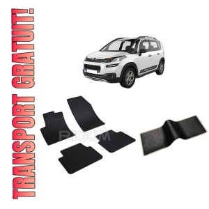 Set 5 covorase CITROEN C3 AIRCROSS din 11.2017-PREZENT, cu covoras tunel median, CAROSERIE SUV, Presuri cauciuc 100%, compatibil cu autoturismul CITROEN C3 AIRCROSS, Rigum