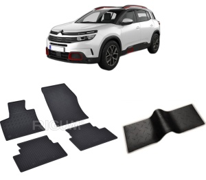 Set 5 covorase CITROEN C5 AIRCROSS PHEV din 01.2020-PREZENT, cu covoras tunel median, CAROSERIE SUV, Presuri cauciuc 100%, compatibil cu autoturismul CITROEN C5 AIRCROSS PHEV, Rigum - Img 2