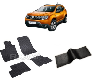 Set 5 covorase DACIA DUSTER II din 01.2018-05.2024, cu covoras tunel median, CAROSERIE SUV, Presuri cauciuc 100%, compatibil cu autoturismul DACIA DUSTER II, Rigum - Img 2