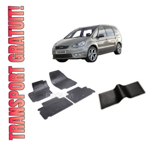Set 5 covorase FORD GALAXY II din 06.2006-08.2015, cu covoras tunel median, CAROSERIE VAN 5 LOCURI, Presuri cauciuc 100%, compatibil cu autoturismul FORD GALAXY II, Rigum