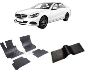 Set 5 covorase MERCEDES E-CLASS W212 din 03.2009-03.2016, cu covoras tunel median, CAROSERIE SEDAN, Presuri cauciuc 100%, compatibil cu autoturismul MERCEDES E-CLASS W212, Rigum - Img 2