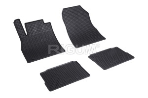 Set 5 covorase NISSAN MICRA K14 din 03.2017-PREZENT, cu covoras tunel median, CAROSERIE HATCHBACK, Presuri cauciuc 100%, compatibil cu autoturismul NISSAN MICRA K14, Rigum - Img 3