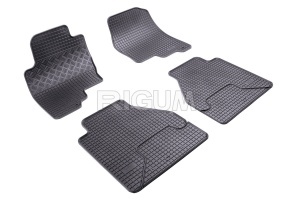Set 5 covorase NISSAN NAVARA din 2005-2010, cu covoras tunel median, CAROSERIE PICK-UP, Presuri cauciuc 100%, compatibil cu autoturismul NISSAN NAVARA, Rigum - Img 3
