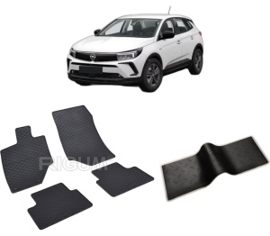 Set 5 covorase OPEL GRANDLAND HYBRID din 2025-PREZENT, cu covoras tunel median, CAROSERIE SUV, Presuri cauciuc 100%, compatibil cu autoturismul OPEL GRANDLAND HYBRID, Rigum - Img 2