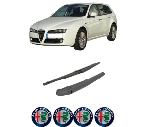 Set brat stergator spate cu lamela pentru ALFA ROMEO 159 Sportwagon (939_) din 2005-2012, pentru spate, din cauciuc siliconat rezistent, 4 stickere auto ALFA ROMEO v2723