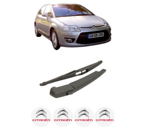 Set brat stergator spate cu lamela pentru CITROEN C4 II (NC_) din 2009-2018, pentru spate, din cauciuc siliconat rezistent, 4 stickere auto CITROEN v2483