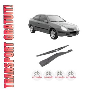 Set brat stergator spate cu lamela pentru CITROEN XSARA Coupe (N0) din 1998-2005, pentru spate, din cauciuc siliconat rezistent, 4 stickere auto CITROEN