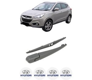 Set brat stergator spate cu lamela pentru HYUNDAI ix35 (LM, EL, ELH) din 2009-2015, pentru spate, din cauciuc siliconat rezistent, 4 stickere auto HYUNDAI v1886