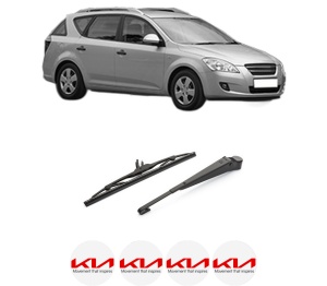 Set brat stergator spate cu lamela pentru KIA CEE'D SW (ED) din 2007-2012, pentru spate, din cauciuc siliconat rezistent, 4 stickere auto KIA v1703