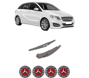 Set brat stergator spate cu lamela pentru MERCEDES-BENZ B-CLASS Sports Tourer (W246, W242) din 2014-2018, pentru spate, din cauciuc siliconat rezistent, 4 stickere auto MERCEDES-BENZ v1378