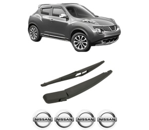 Set brat stergator spate cu lamela pentru NISSAN JUKE (F15) din 2010-2019, pentru spate, din cauciuc siliconat rezistent, 4 stickere auto NISSAN v1258