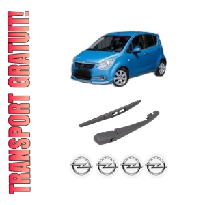 Set brat stergator spate cu lamela pentru OPEL AGILA B (H08) din 2008-2014, pentru spate, din cauciuc siliconat rezistent, 4 stickere auto OPEL