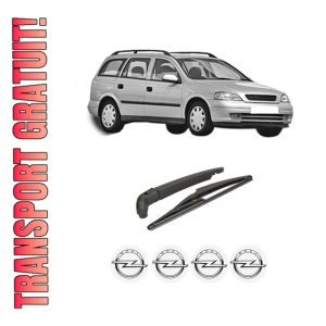 Set brat stergator spate cu lamela pentru OPEL ASTRA G Estate (T98) din 1998-2004, pentru spate, din cauciuc siliconat rezistent, 4 stickere auto OPEL