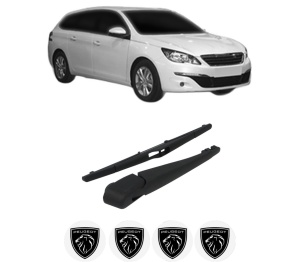 Set brat stergator spate cu lamela pentru PEUGEOT 308 SW II Estate Van (LC_) din 2014-2021, pentru spate, din cauciuc siliconat rezistent, 4 stickere auto PEUGEOT v958