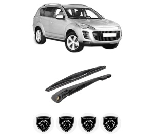 Set brat stergator spate cu lamela pentru PEUGEOT 4007 (VU_, VV_) din 2007-2013, pentru spate, din cauciuc siliconat rezistent, 4 stickere auto PEUGEOT v898