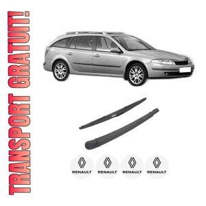 Set brat stergator spate cu lamela pentru RENAULT LAGUNA II Grandtour (KG0/1_) din 2001-2007, pentru spate, din cauciuc siliconat rezistent, 4 stickere auto RENAULT