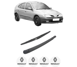 Set brat stergator spate cu lamela pentru RENAULT MEGANE I (BA0/1_) din 1996-2003, pentru spate, din cauciuc siliconat rezistent, 4 stickere auto RENAULT v654