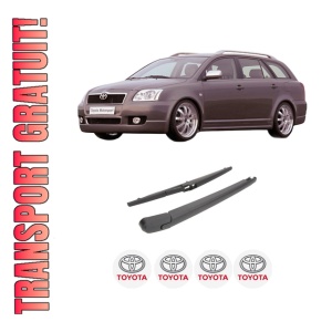 Set brat stergator spate cu lamela pentru TOYOTA AVENSIS Estate (_T25_) din 2003-2008, pentru spate, din cauciuc siliconat rezistent, 4 stickere auto TOYOTA