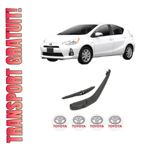 Set brat stergator spate cu lamela pentru TOYOTA PRIUS C (NHP10_) din 2011, pentru spate, din cauciuc siliconat rezistent, 4 stickere auto TOYOTA