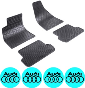 Set covorase Audi A4 B6 Sedan 11.2001 - 10.2004 si 4 stickere rotunde Audi accesorii pentru autoturismul tau - masina v4947