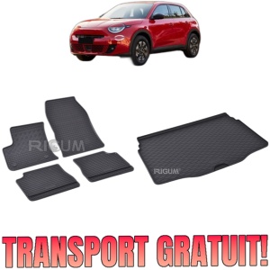 Set Covorase Auto Si Tavita Portbagaj FIAT 600E EV din 09.2023 - 2026, caroserie hatchback, PORTBAGAJ INFERIOR SI SUPERIOR