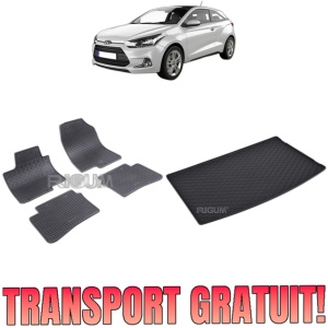 Set Covorase Auto Si Tavita Portbagaj HYUNDAI I20 II din 12.2014 - 07.2020, caroserie hatchback,