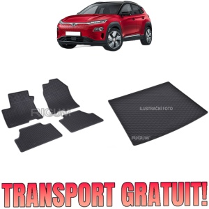 Set Covorase Auto Si Tavita Portbagaj HYUNDAI KONA ELECTRIC din 08.2018 - 03.2023, caroserie suv inclusiv facelift, PORTBAGAJ INFERIOR